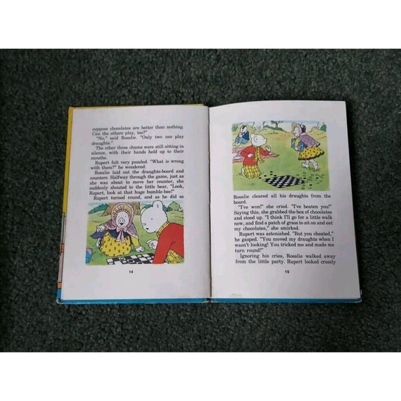Vintage Rupert and Podgy's Picnic Day By Frederick Chaplain Book Hardback Kids - Picture 4 of 5